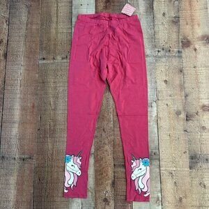 Fabkids Girls Hot Pink Unicorn Leggings -XL